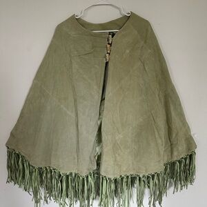 Terry Lewis  Olive Green leather Cape